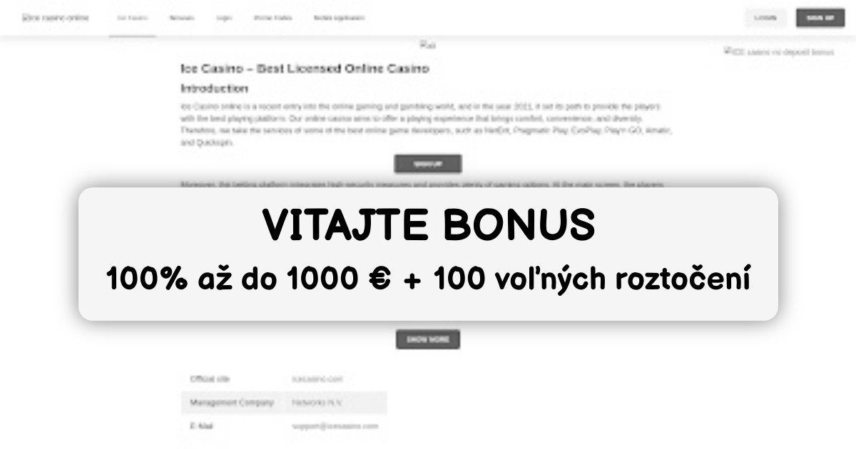 Ice Casino Slovensko - Online automaty