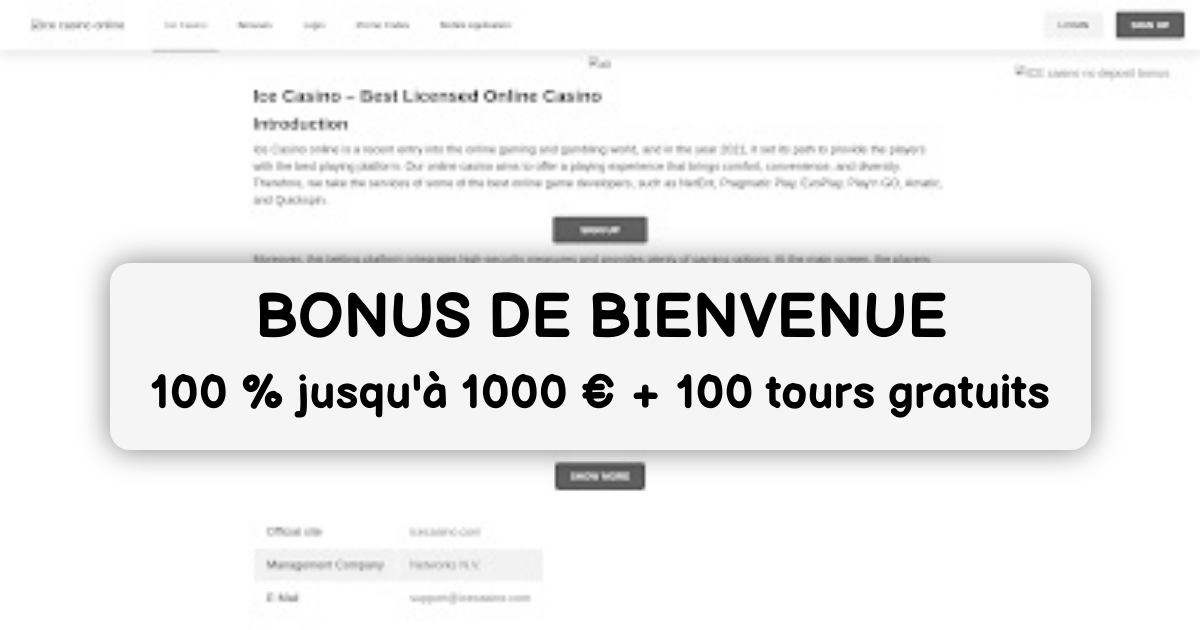 Ice Casino France - Slots en Ligne