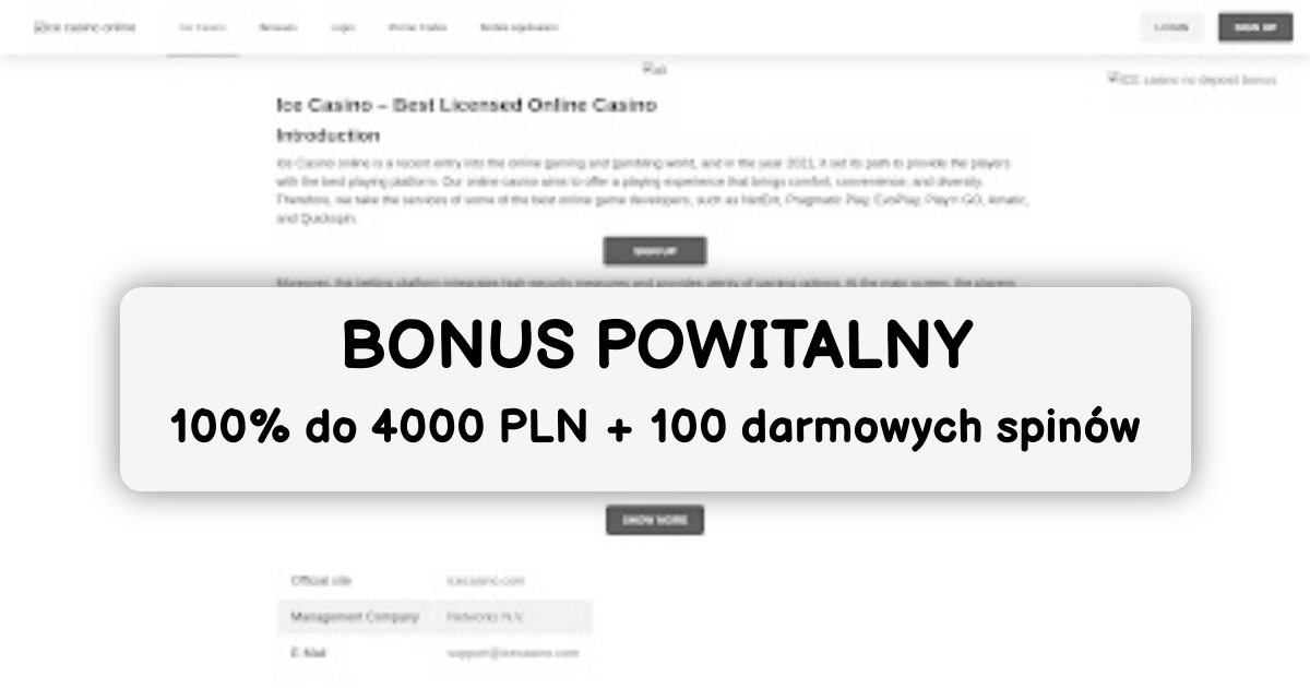 Ice Casino Polska - Sloty Online