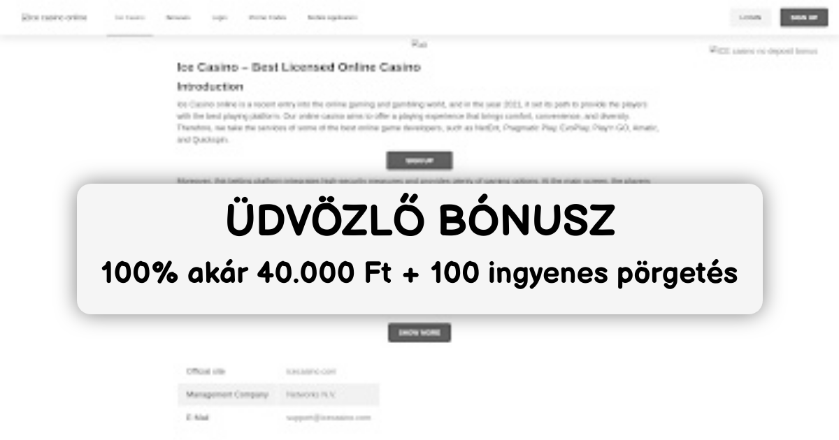 Ice Casino Magyarország - Online Slotok