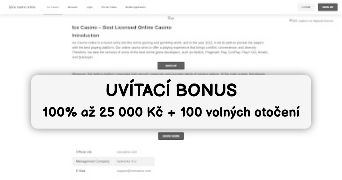 Ice Casino Česká republika - Online automaty